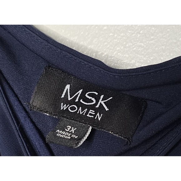 MSK 3/4 Sleeve Cold-Shoulder Rhinestone Embellished Sheath Dress Size 3X NWT - Picture 7 of 10